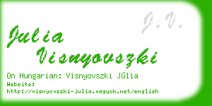 julia visnyovszki business card